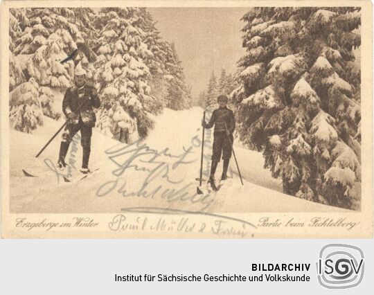 Postkarte vom Fichtelberg