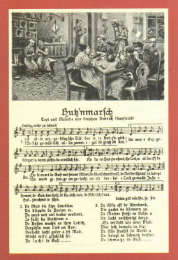 Bild: Liedpostkarte "Hutz'nmarsch"