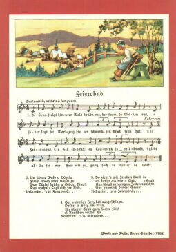 Bild: Liedpostkarte "Feierobnd"