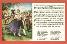 Bild: Liedpostkarte "Zum Schnäderedäng de Luft is raa vun Reich'nbach bis nooch Falk'nstaa"