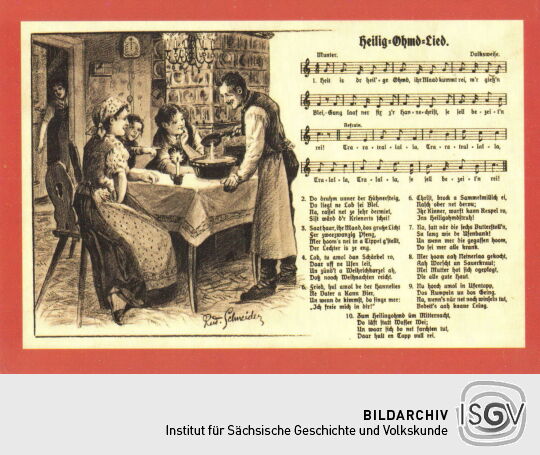 Liedpostkarte "Heilig-Ohmd-Lied"