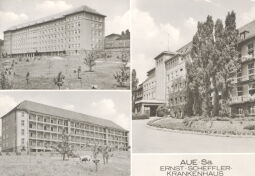 Bild: Postkarte " Aue Sa. Ernst-Scheffler-Krankenhaus"