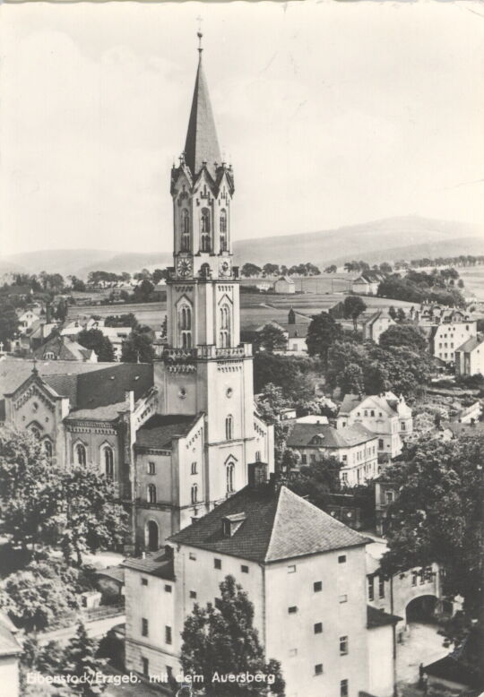 Postkarte "Eibenstock/Erzgeb. mit dem Auersberg"