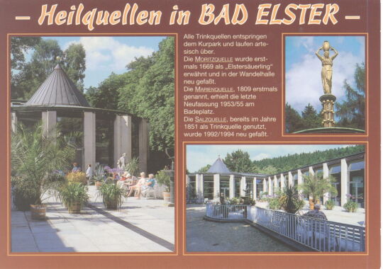 Postkarte "Heilquellen in Bad Elster"