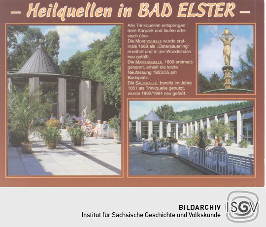 Postkarte "Heilquellen in Bad Elster"