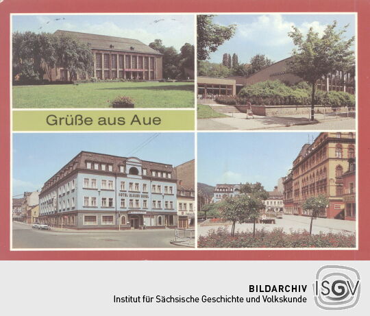 Postkarte "Grüße aus Aue"