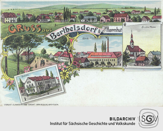 Ansichtskarte "Gruss aus Berthelsdorf b. Herrnhut"
