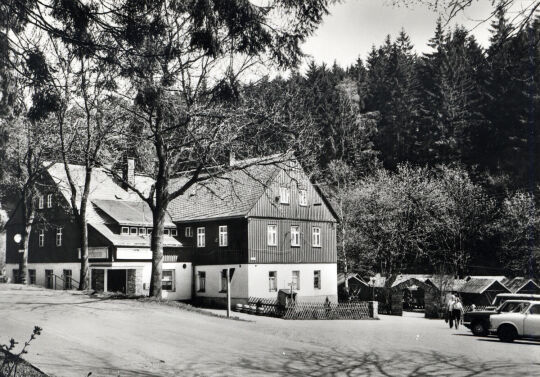 Postkarte Gaststätte "Osterlamm", Waschleithe