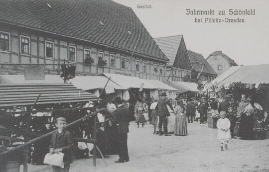 Postkarte "Jahrmarkt zu Schönfeld"
