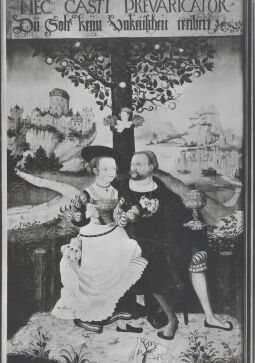 Bild: Postkarte mit Gemälde des Sechsten Gebots von Hans dem Maler