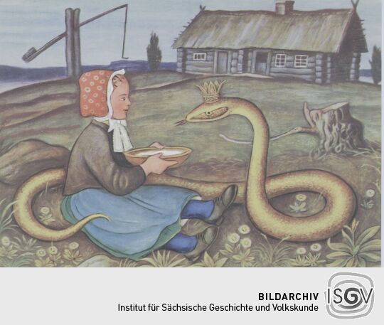 Postkarte "Schlangenkönig"