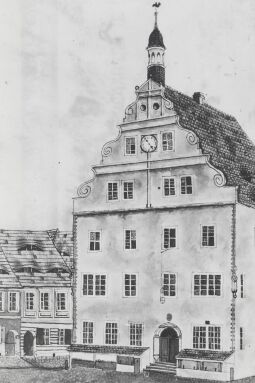 Zeichnung Marktplatz Dippoldiswalde