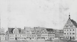 Zeichnung Marktplatz Dippoldiswalde