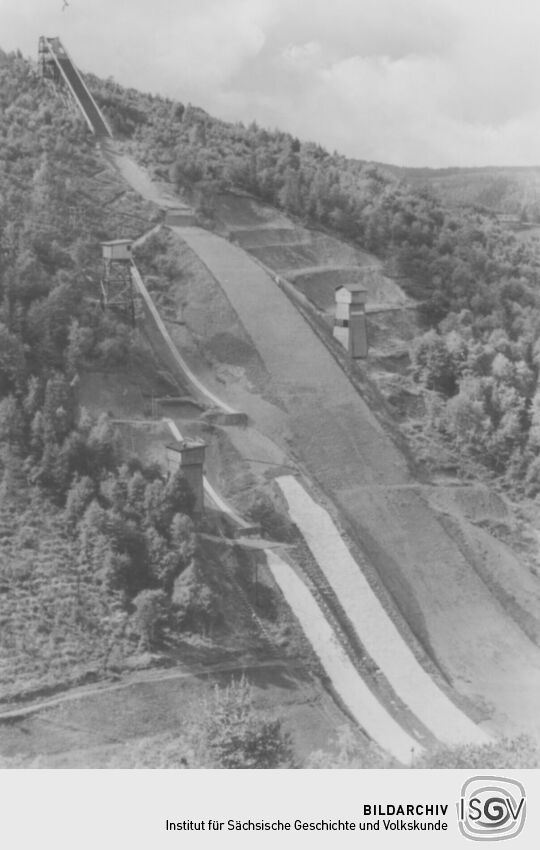 Postkarte "Drei-Schanzen-Anlage, Lauscha"