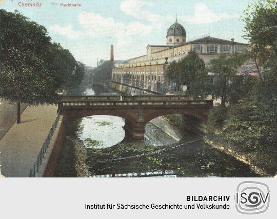 Postkarte "Markthalle, Chemnitz"