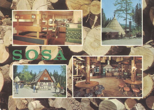 Postkarte "Konsum-Gaststätten Sosa"
