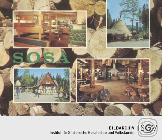 Postkarte "Konsum-Gaststätten Sosa"