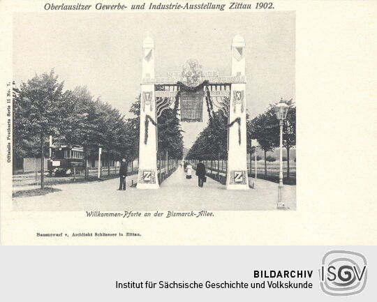 Postkarte "Oberlausitzer Gewerbe- und Industrie-Ausstellung Zittau 1902"