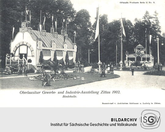 Postkarte "Oberlausitzer Gewerbe- und Industrie-Ausstellung Zittau 1902"