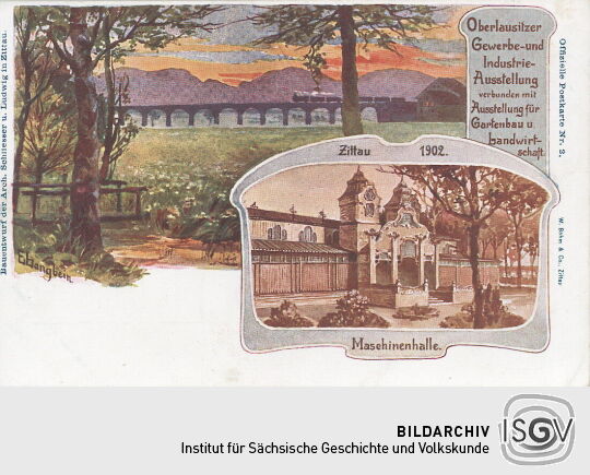 Postkarte "Oberlausitzer Gewerbe- und Industrie-Ausstellung Zittau 1902"