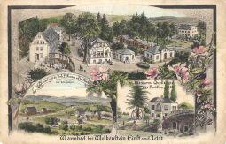 Bild: Postkarte "Warmbad bei Wolkenstein Einst und Jetzt"