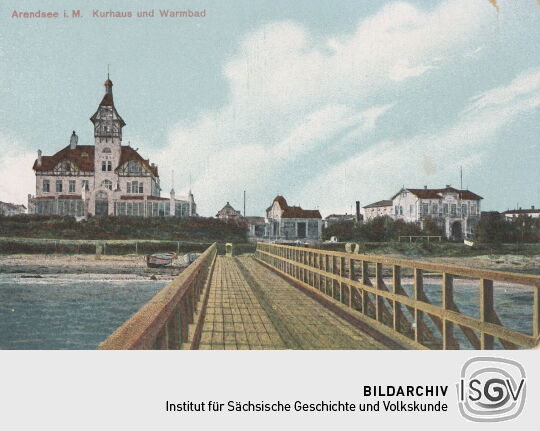 Postkarte "Arendsee, Kurhaus und Warmbad"