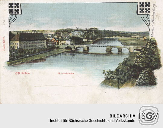 Postkarte "Muldenbrücke Grimma"