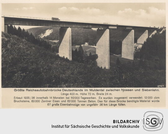 Postkarte "Größte Reichsautobahnbrücke Deutschlands"