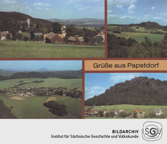 Postkarte "Grüße aus Papstdorf"
