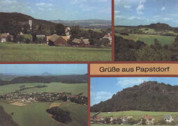 Bild: Postkarte "Grüße aus Papstdorf"