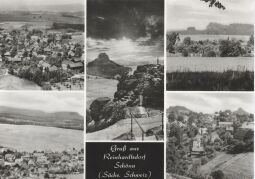Bild: Postkarte "Gruß aus Reinhardtsdorf Schöna (Sächs. Schweiz)"