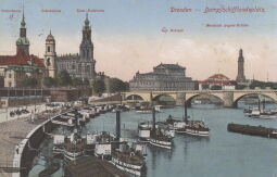 Bild: Postkarte "Dresden, Dampfschifflandeplatz"