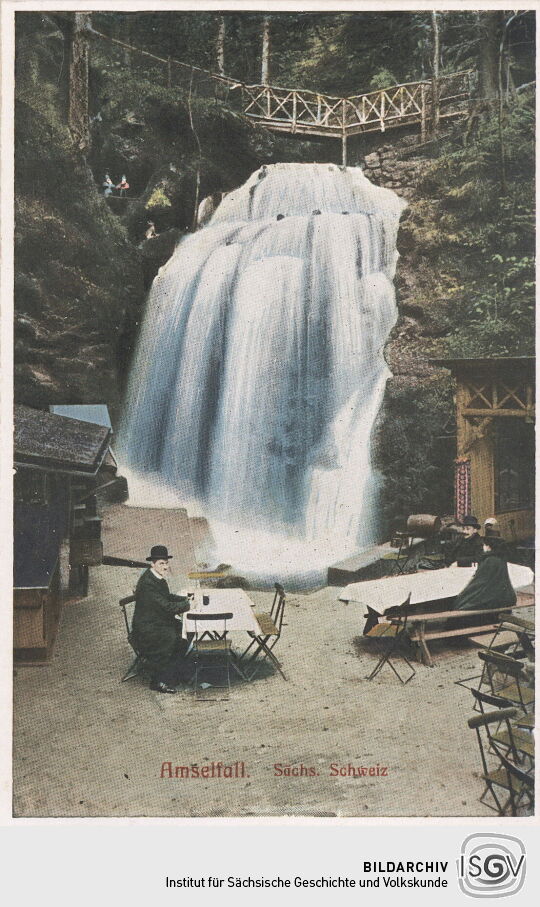Postkarte "Amselfall, Sächsische Schweiz"