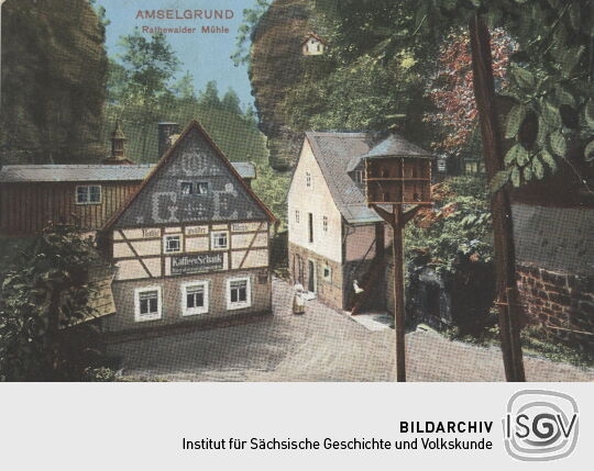 Postkarte "Amselgrund, Rathewalder Mühle"