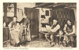 Bild: Postkarte "Bauernstube, Bilder aus dem Erzgebirge"