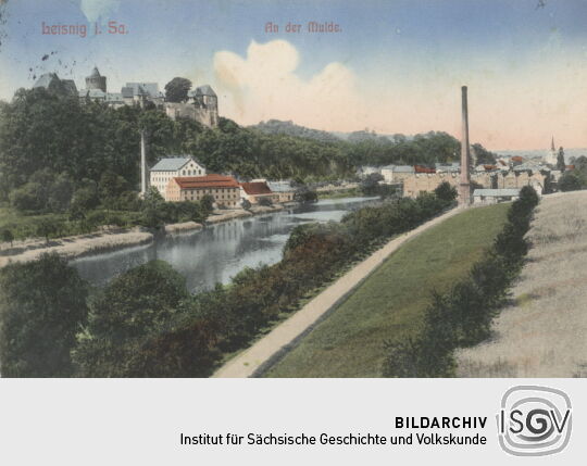 Postkarte "Leisnig, an der Mulde"