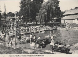 Bild: Postkarte "Schwimmbad Hinterhermsdorf"