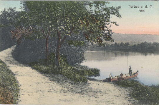 Postkarte "Fähre, Nerchau an der Mulde"