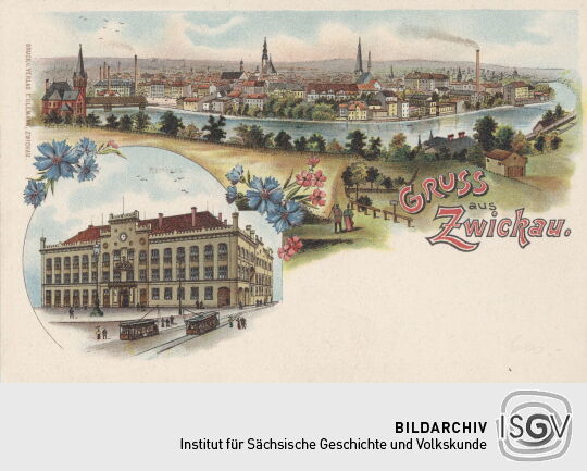 Postkarte "Gruss aus Zwickau"