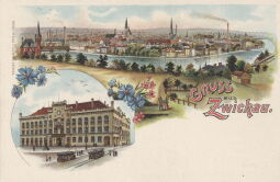 Bild: Postkarte "Gruss aus Zwickau"