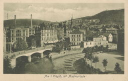Bild: Postkarte "Aue i. Erzgeb. mit Muldenbrücke"