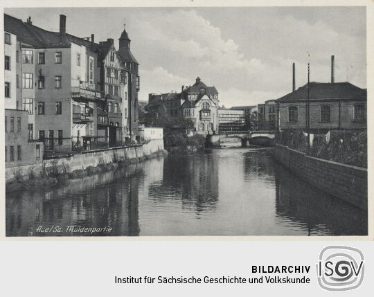 Postkarte "Aue/Sa. Muldenpartie"