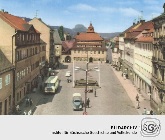 Postkarte "Markt, Bad Schandau"