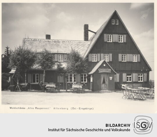 Postkarte "Waldschänke "Altes Raupennest", Altenberg"