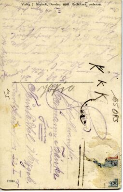 Bild: Postkarte Blick vom Café Hohen-Dölzschen auf Dresden.