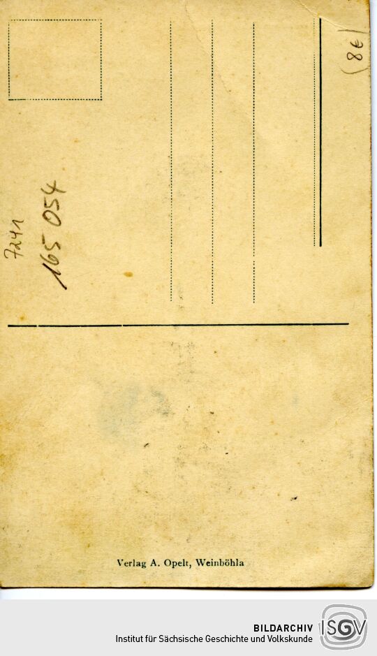 Postkarte Ludwig Jahn-Turm in Klinga, erbaut von C. W. Wiessner, Leipzig.