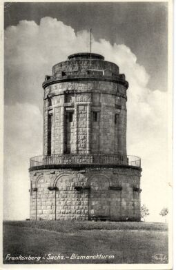 Postkarte Frankenberg in Sachsen, Bismarckturm.