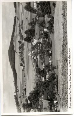 Postkarte mit der Ansicht von Beiersdorf mit dem Bieleboh.