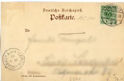 Bild: Vorläufer-Postkarte Gruss vom Beutenberg mit einer Darstellung des Aussichtsturms.
