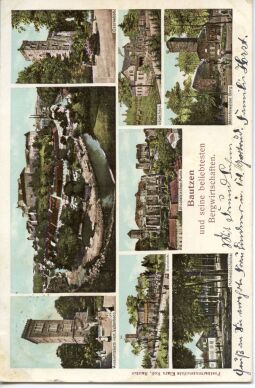 Mehrbild-Postkarte Bautzen und seine beliebtesten Bergwirtschaften.